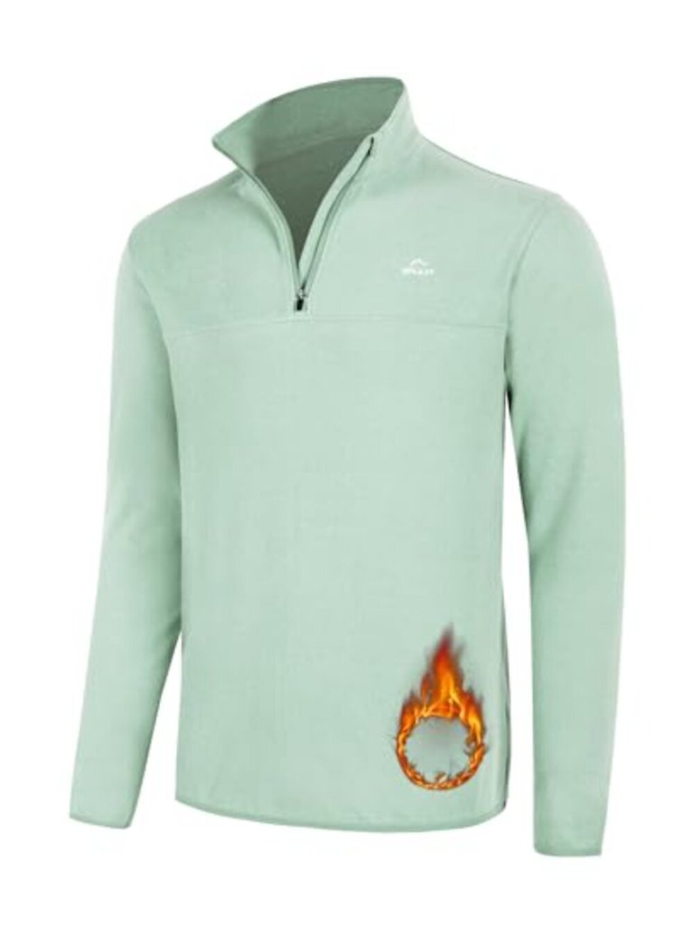 Men's Quarter Zip Fleece Pullover Sweater Long Sleeve Golf Hiking Casual